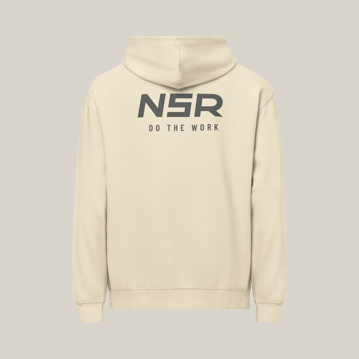 NSR Horizontal Chest Hoodie, Bone, back · grey