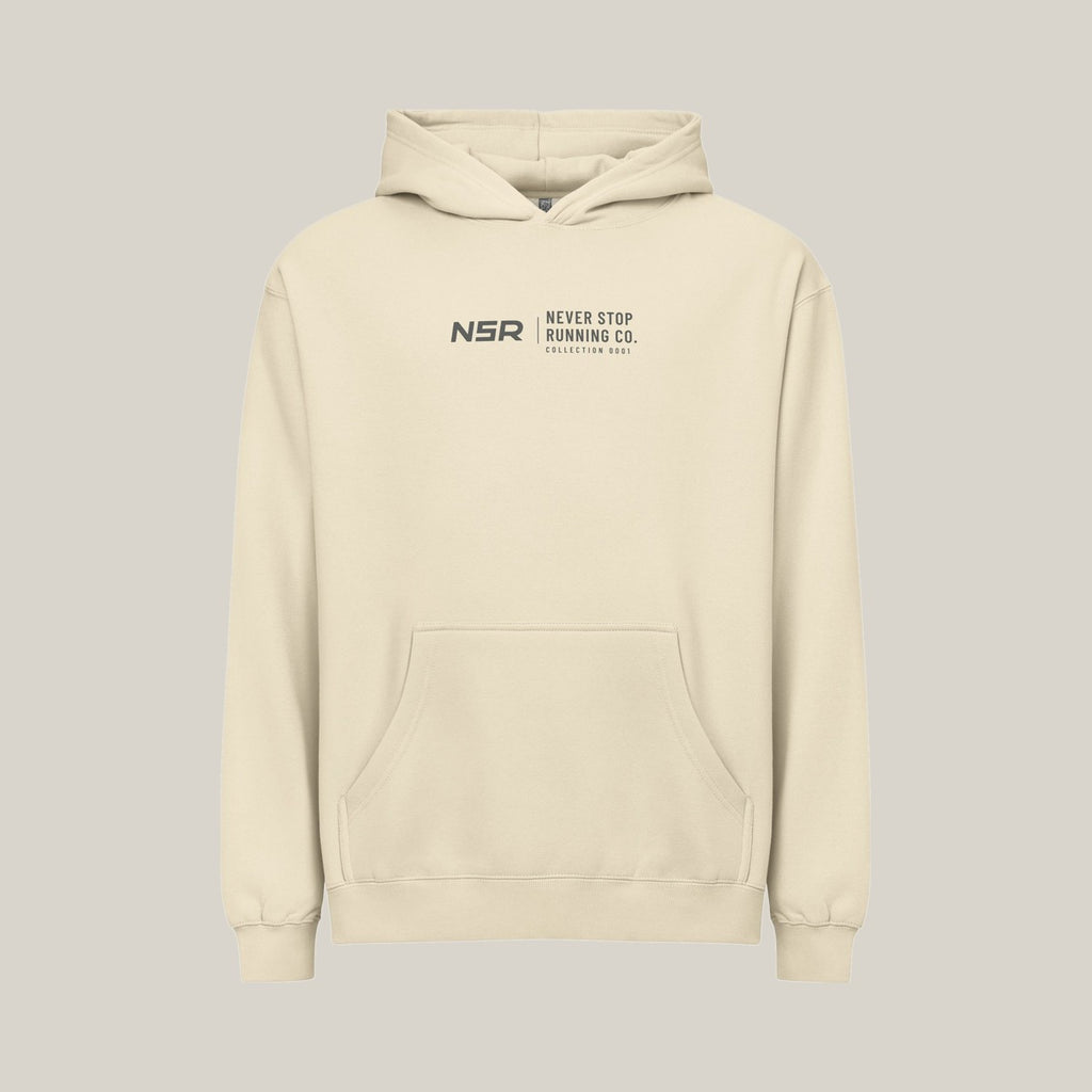 NSR Horizontal Chest Hoodie, Bone, front · grey