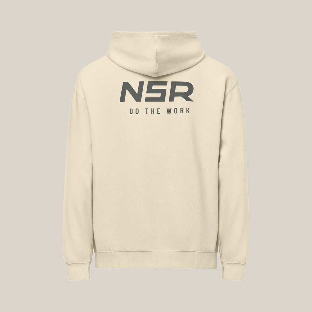 NSR Stacked Chest Hoodie, Bone, back · grey