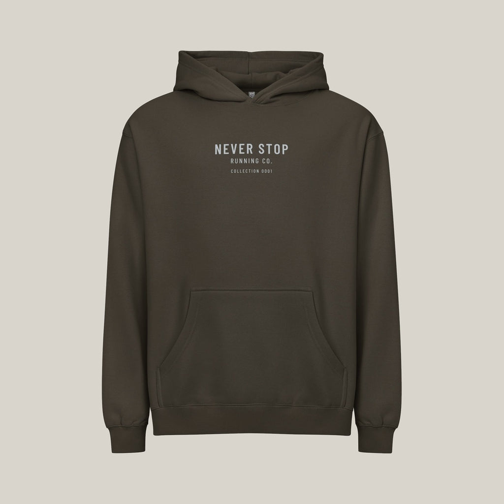 NSR Stacked Chest Hoodie, Vintage Black, front · grey