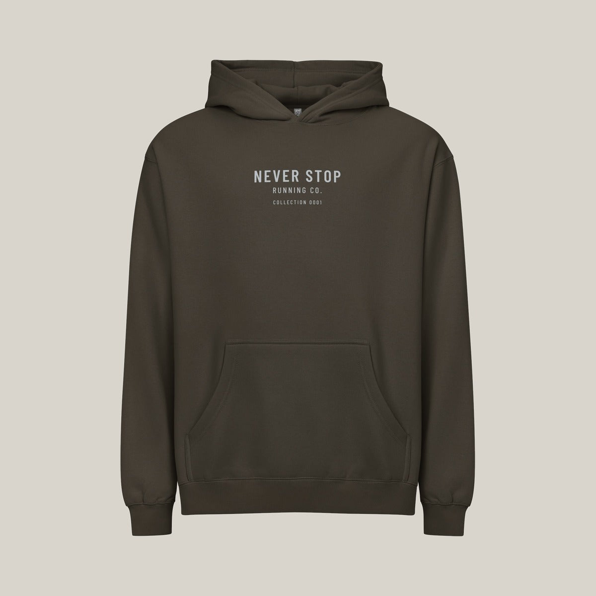 NSR Stacked Chest Hoodie, Vintage Black, front · grey