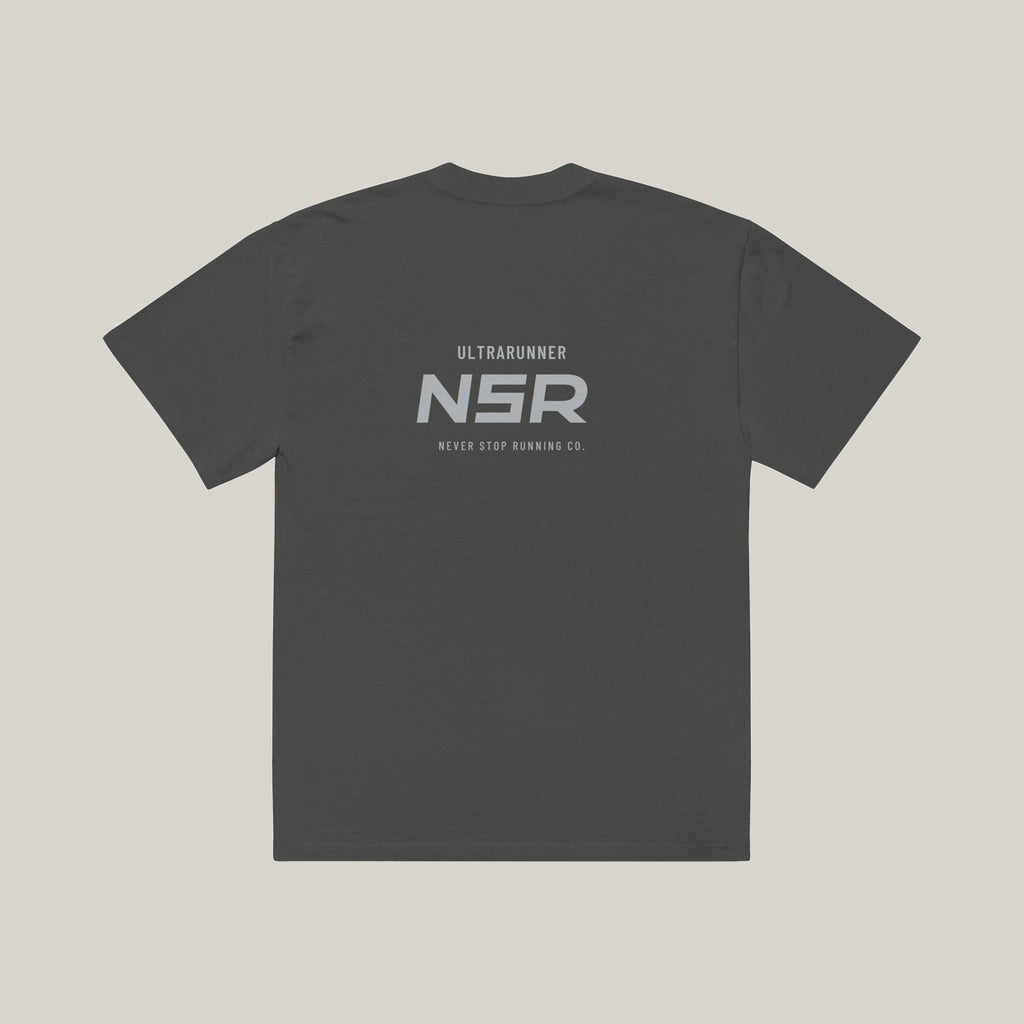 Ultrarunner NSR-led Tee, Washed Charcoal, back · grey