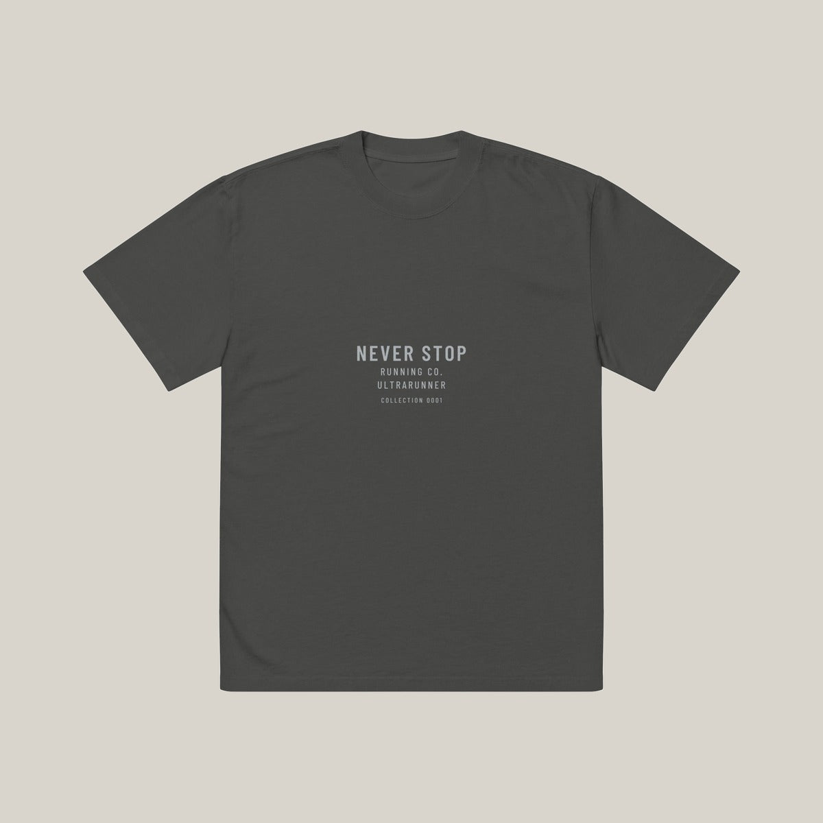 Ultrarunner NSR-led Tee, Washed Charcoal, front · grey